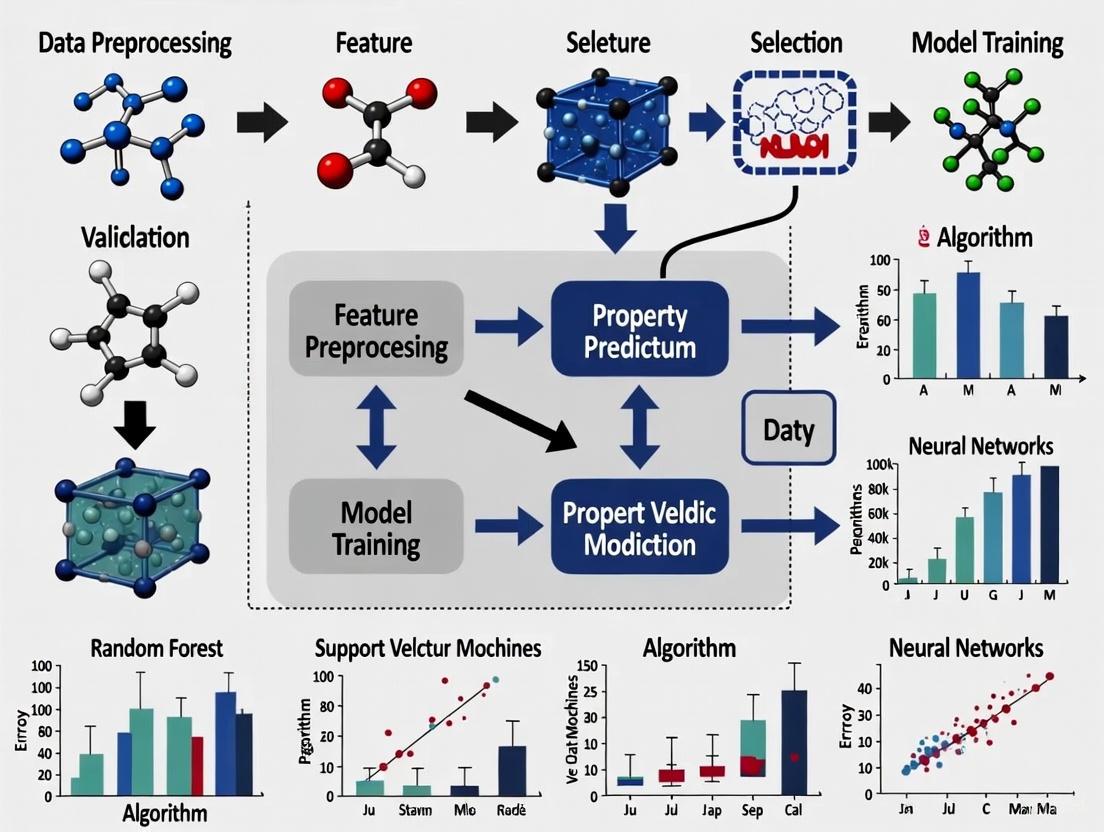 Comparative Validation of Machine Learning Algorithms for Material Property Prediction: A 2025 Benchmarking Guide