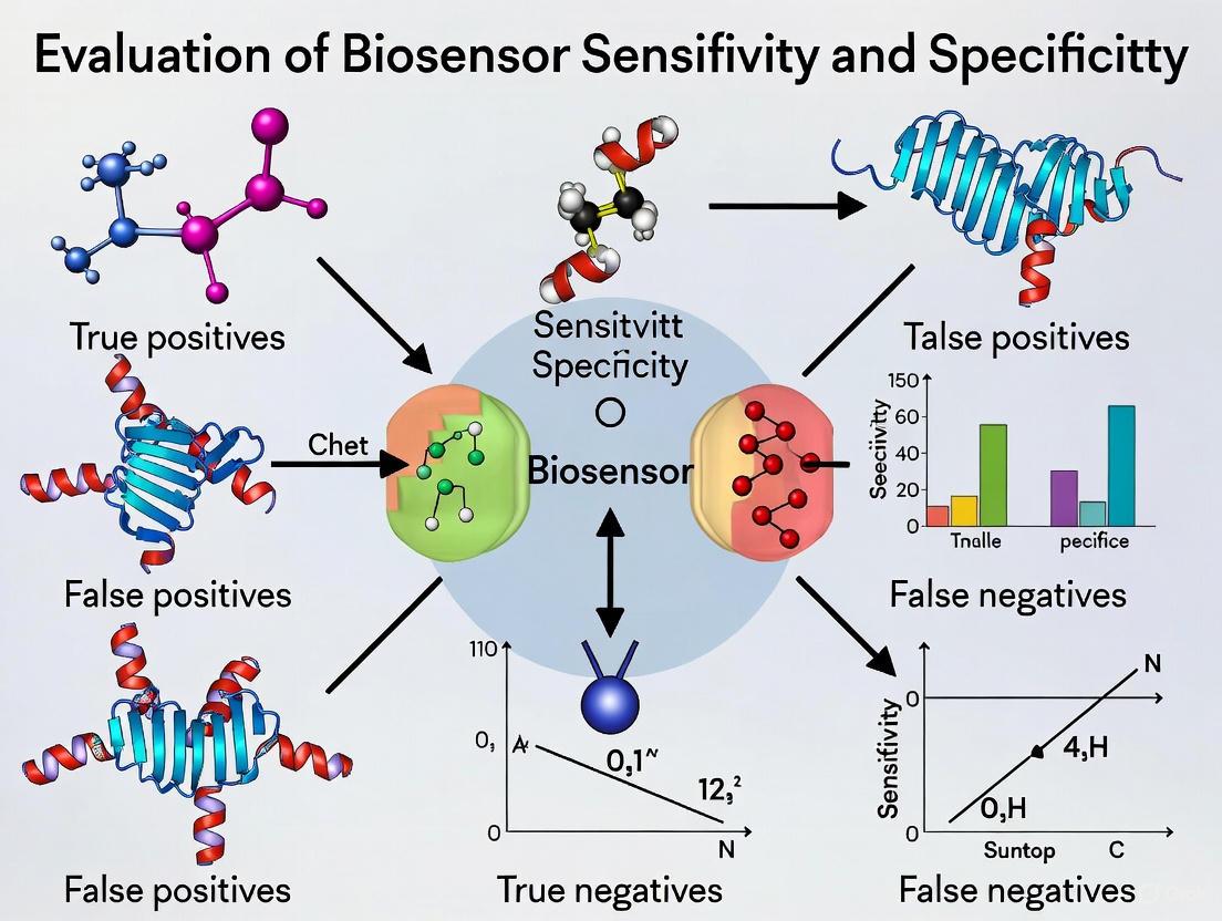 Evaluating Biosensor Sensitivity and Specificity: From Foundational Concepts to Clinical Validation