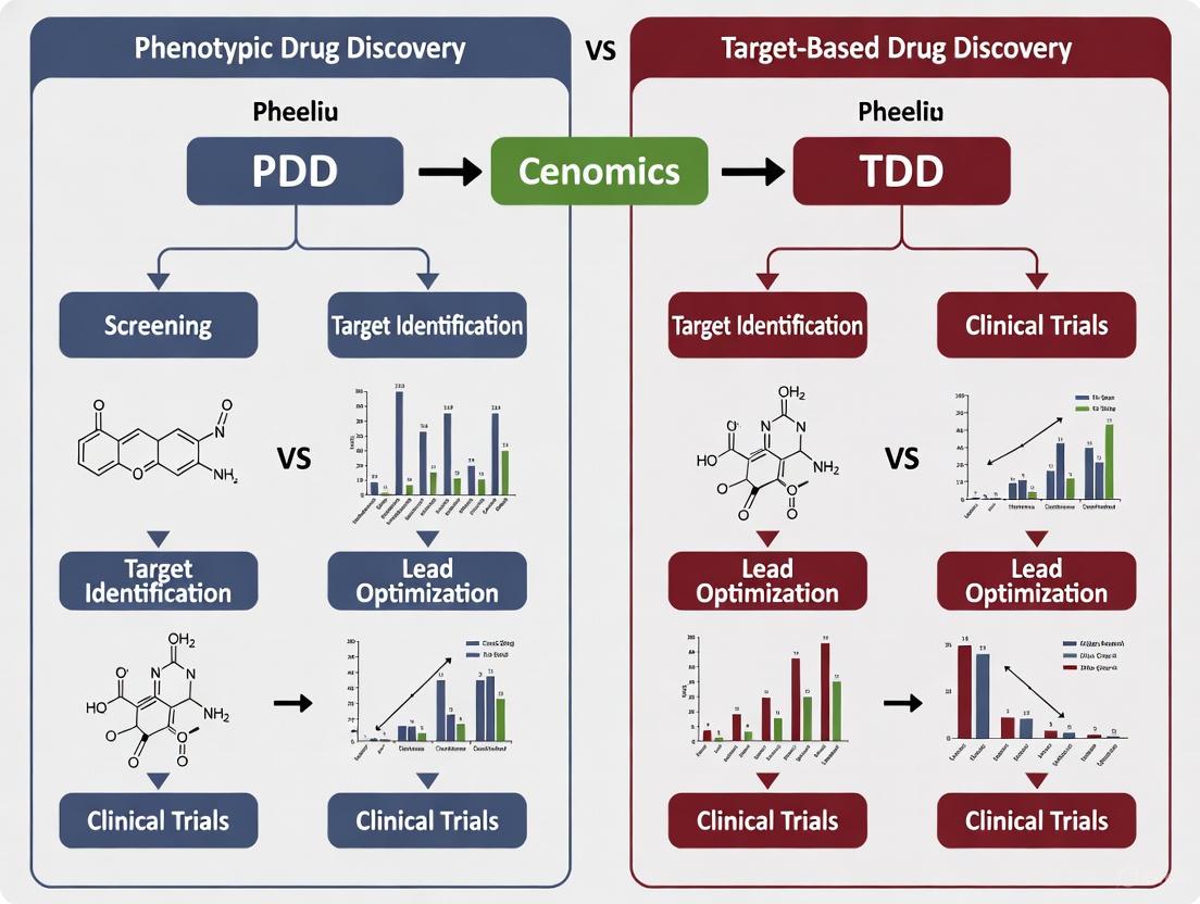 Phenotypic vs. Target-Based Drug Discovery: A Modern Guide to Strategies, Successes, and AI Integration