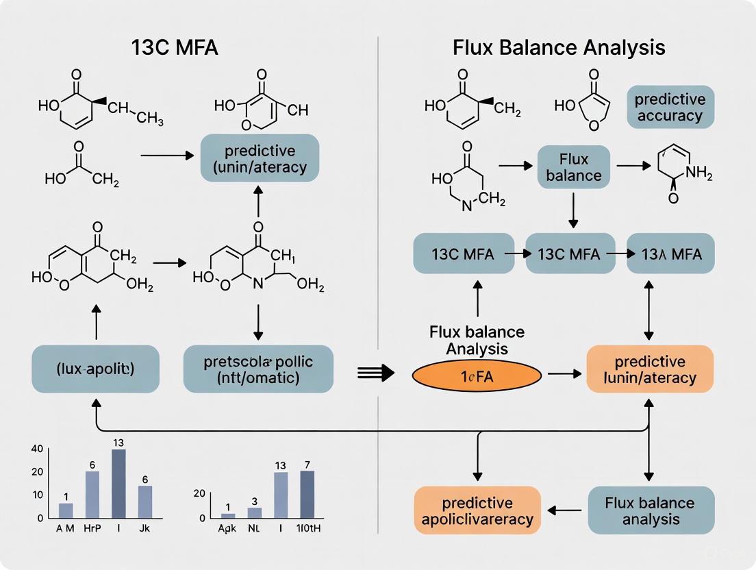13C-MFA vs. Flux Balance Analysis: A Comparative Guide to Predictive Accuracy in Metabolic Research