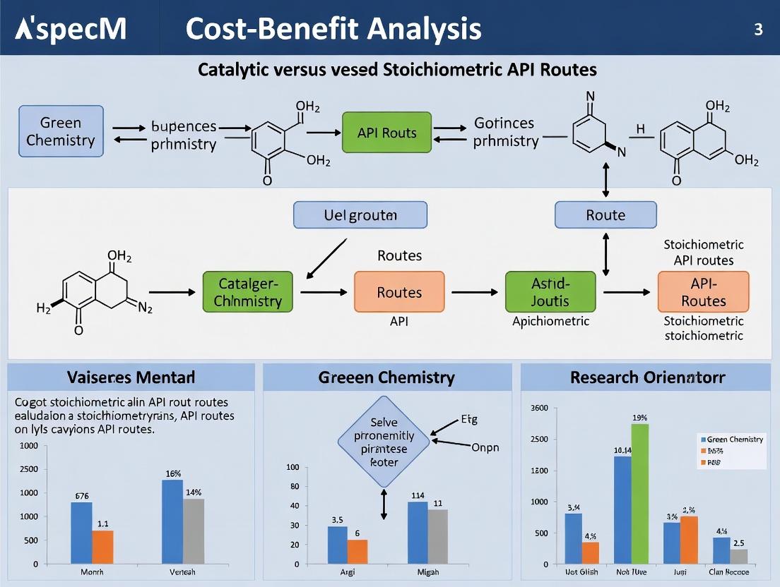 Catalytic vs. Stoichiometric API Routes: A Data-Driven Cost-Benefit Analysis for Drug Developers