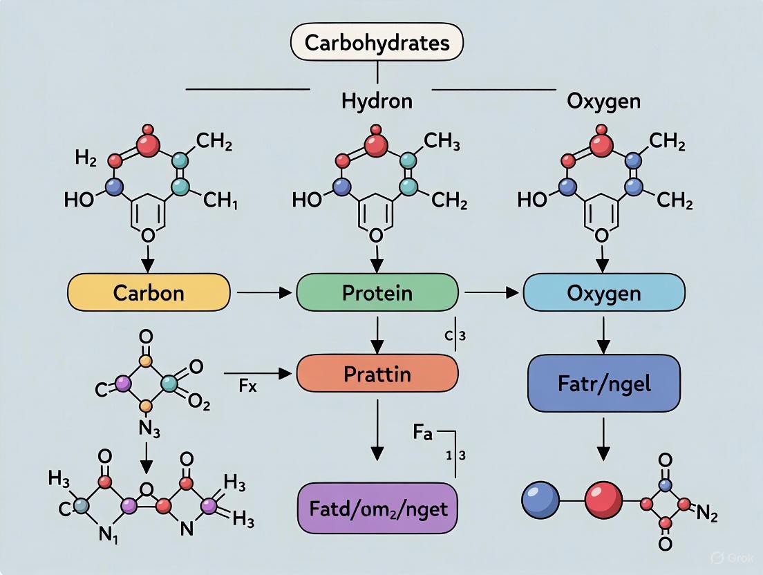 The CHO Triad: How Carbon, Hydrogen, and Oxygen Define Macronutrient Structure and Function in Biochemistry and Drug Development
