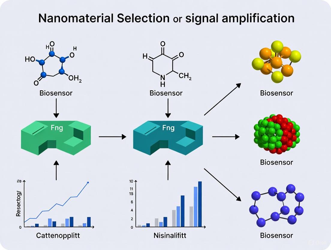 Strategic Nanomaterial Selection for Advanced Signal Amplification in Biosensing and Diagnostics