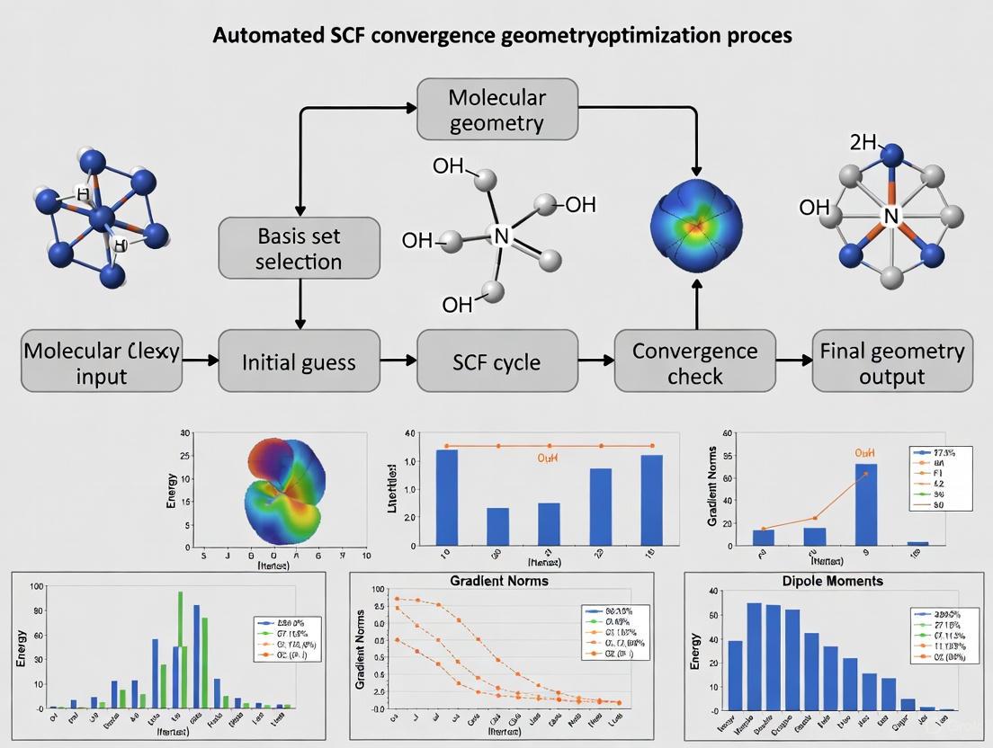 Automated SCF Convergence for Robust Geometry Optimization in Computational Drug Discovery