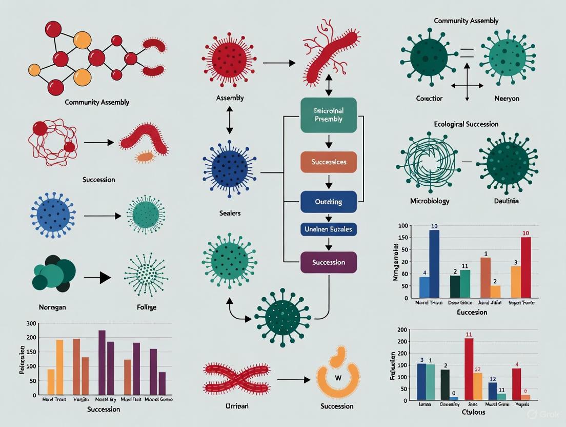 Microbial Community Assembly and Succession: Ecological Drivers, Methodological Advances, and Biomedical Applications