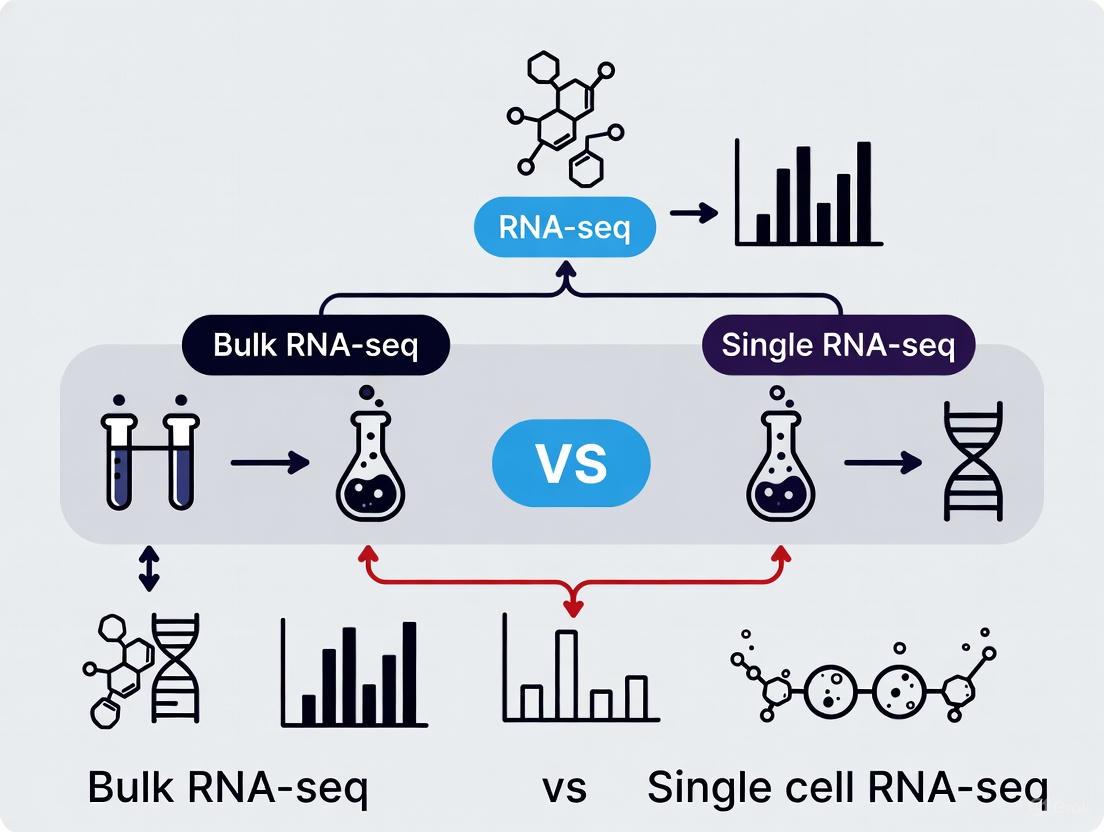 Bulk RNA-seq vs Single-Cell RNA-seq: A Comprehensive Guide to Methods, Applications, and Strategic Choice