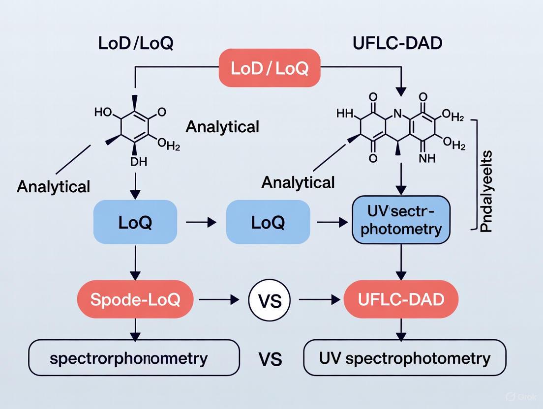 UV Spectrophotometry vs. UFLC-DAD: A Comprehensive Comparison of Detection Limits (LoD) and Quantification Limits (LoQ) in Pharmaceutical Analysis