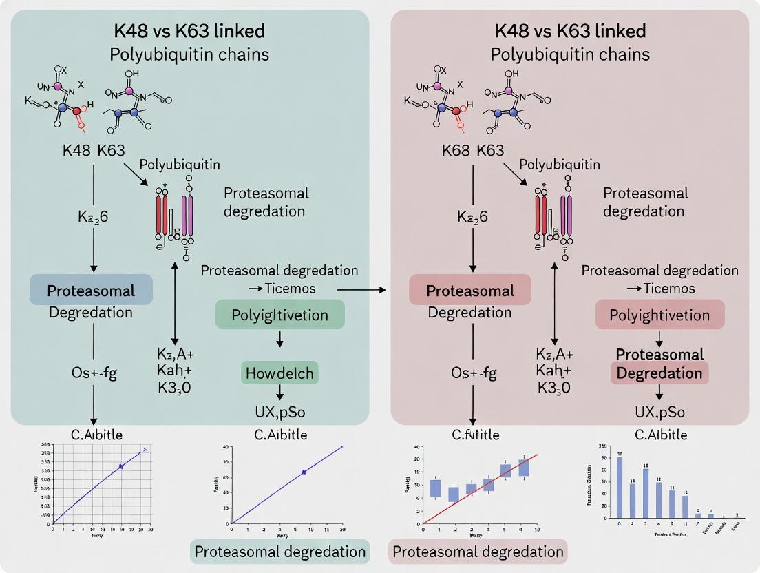 K48 vs K63 Polyubiquitin Chains in Proteasomal Degradation: Mechanisms, Methods, and Therapeutic Implications