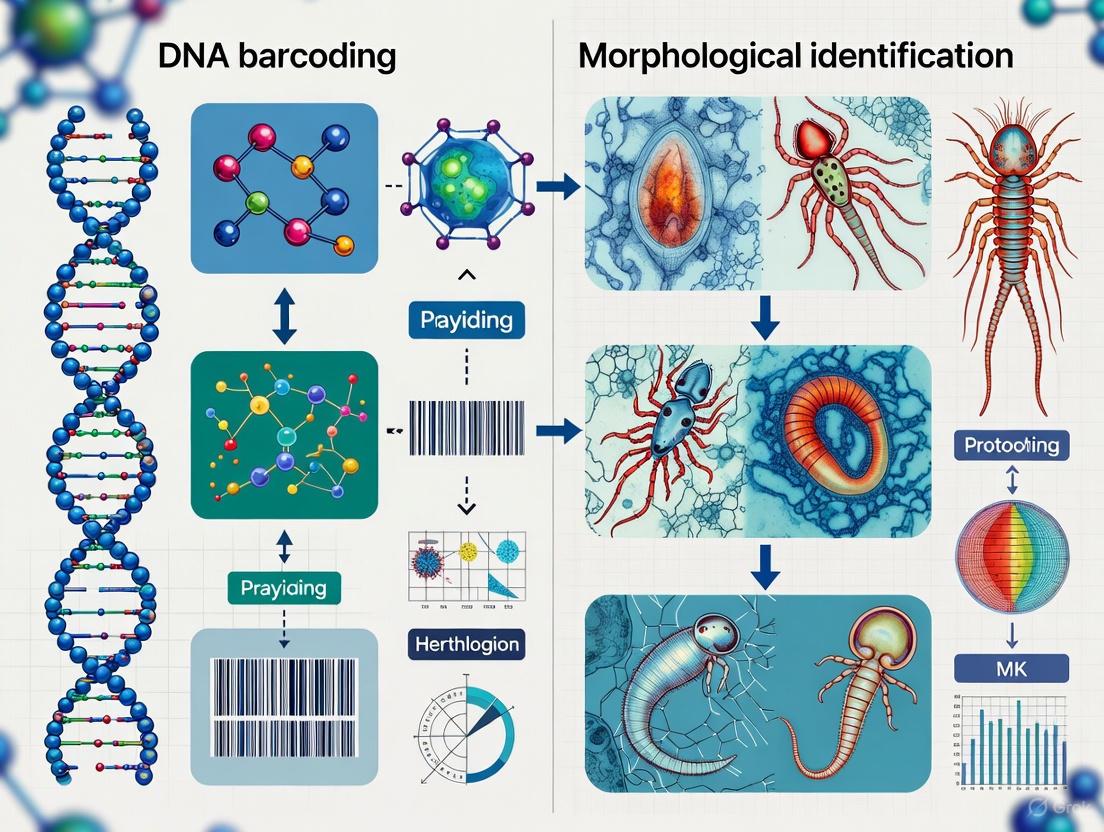 DNA Barcoding vs. Morphological Analysis: A Modern Paradigm for Parasite Identification in Biomedical Research
