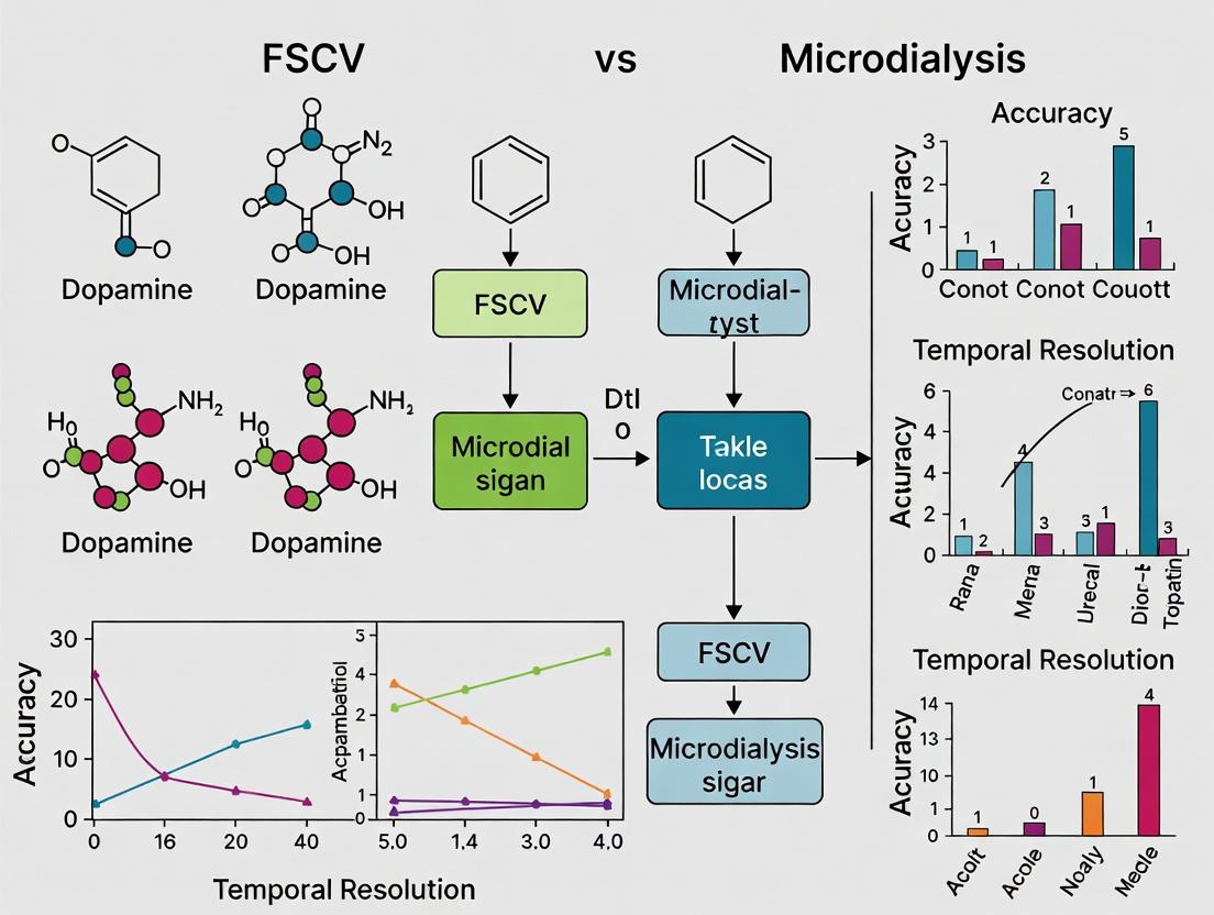 Dopamine Dynamics Decoded: A Comparative Guide to FSCV and Microdialysis Accuracy