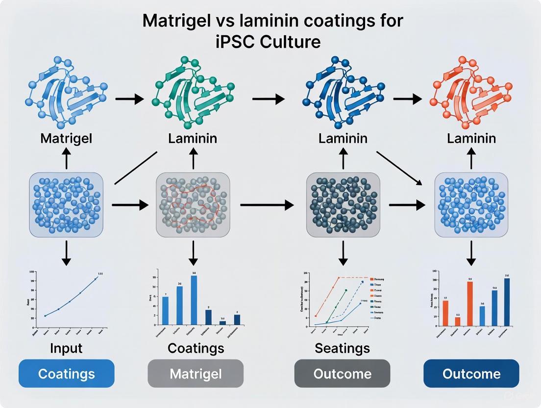 Matrigel vs. Laminin for iPSC Culture: A Scientist's Guide to Selection, Optimization, and Xeno-Free Alternatives