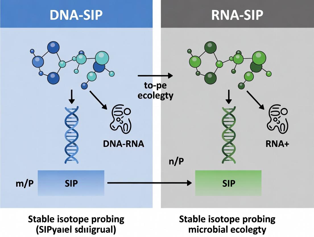 DNA-SIP vs RNA-SIP: A Comparative Guide to Sensitivity, Resolution, and Applications in Microbial Ecology