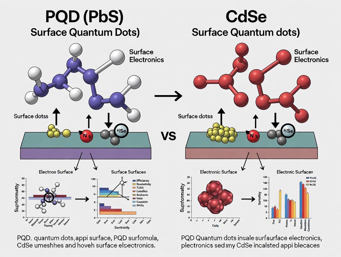 Perovskite vs. CdSe Quantum Dots: A Comparative Analysis of Surface Electronics for Advanced Biomedical Applications