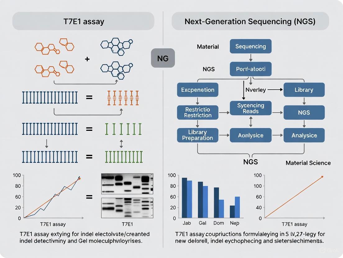 T7E1 Assay vs. Next-Generation Sequencing: A Modern Researcher's Guide to CRISPR Indel Detection