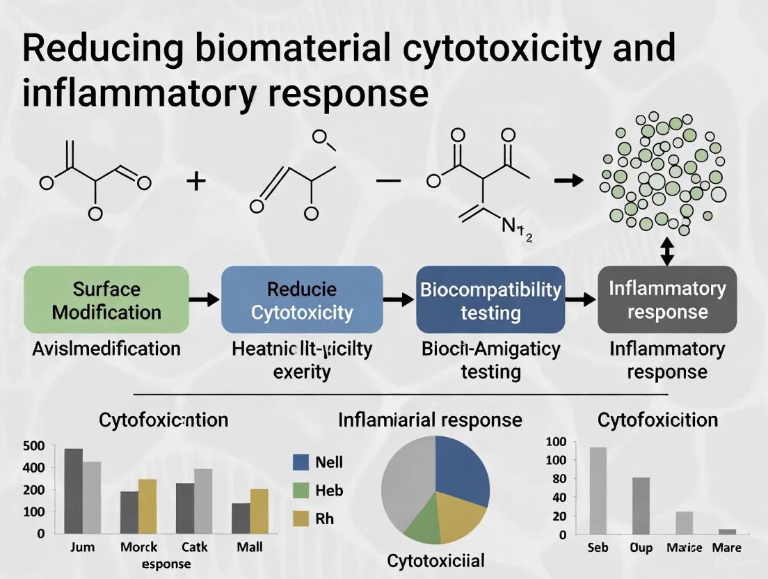 Strategic Approaches for Reducing Biomaterial Cytotoxicity and Controlling Inflammatory Response
