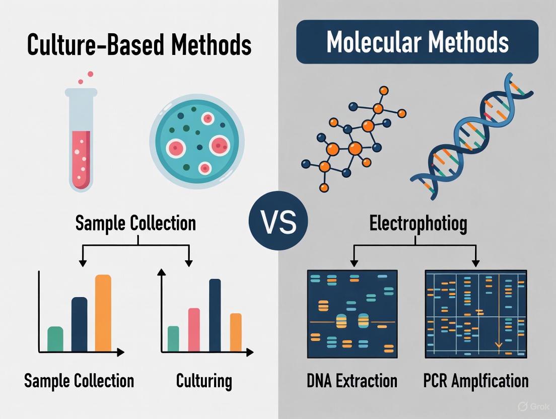 Culture-Based vs Molecular Diagnostic Methods: A Comprehensive Comparison for Biomedical Research and Clinical Application