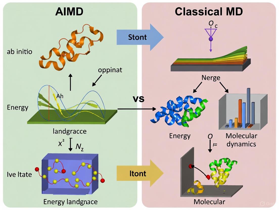 Ab Initio vs. Classical MD: A Comprehensive Guide for Computational Drug Discovery