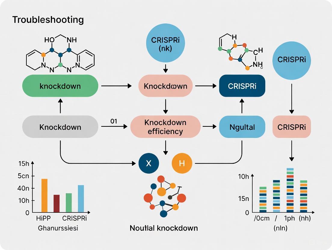 Solving CRISPRi Knockdown Efficiency: A Researcher's Guide to Troubleshooting and Optimization