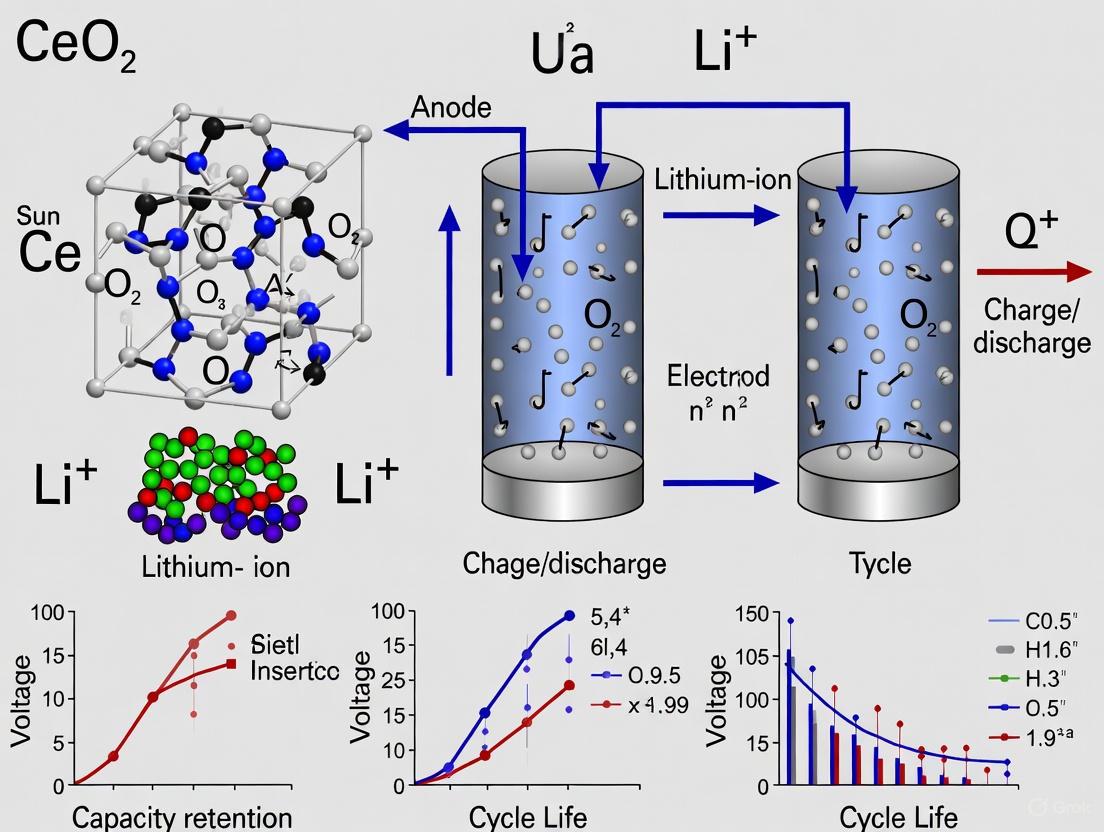 Nanostructured CeO2 Anodes for Lithium-Ion Batteries: Synthesis, Performance, and Future Research Directions