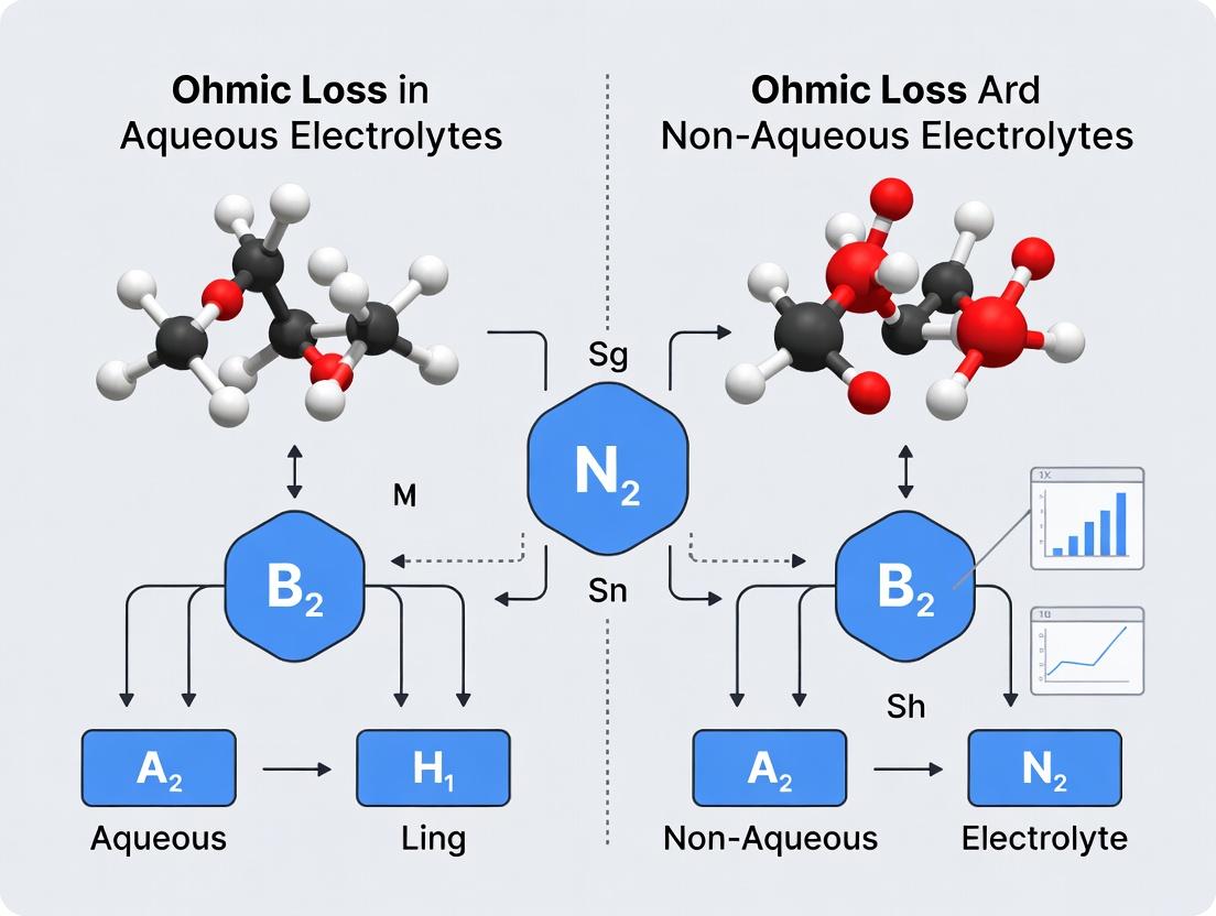 Ohmic Loss in Bioelectronics: A Comparative Analysis of Aqueous vs. Non-Aqueous Electrolytes for Biomedical Applications