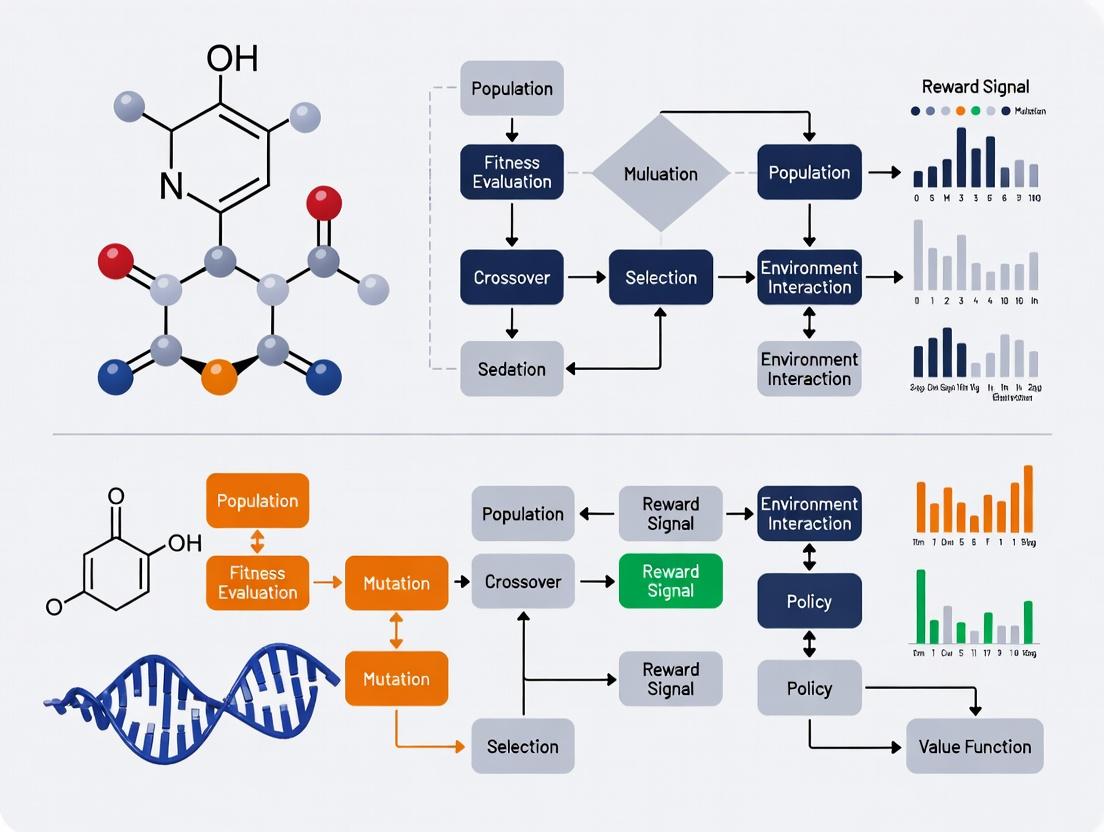 Genetic Algorithms vs. Reinforcement Learning: A 2024 Benchmark for AI-Driven Molecular Optimization in Drug Discovery