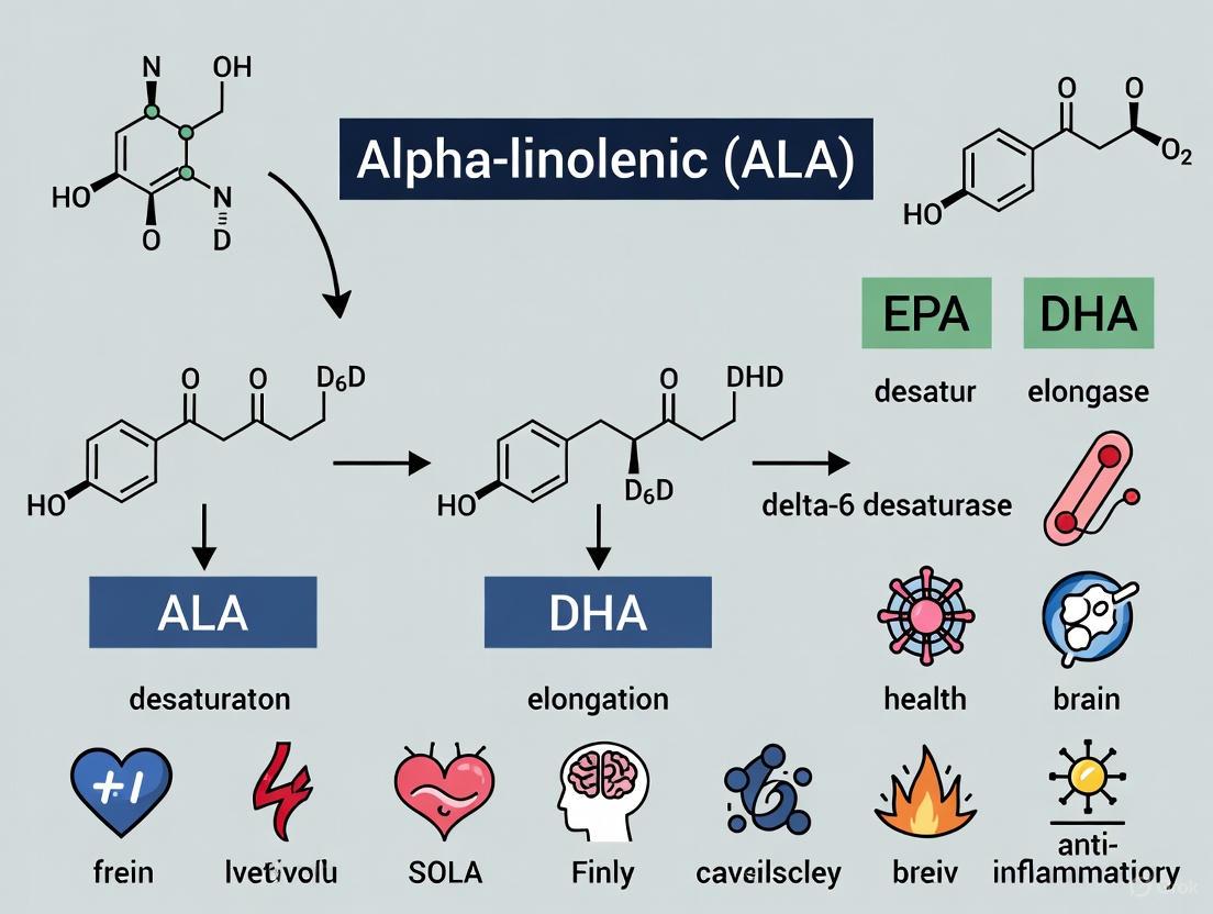 Alpha-Linolenic Acid (ALA) Metabolism: Biochemical Pathways, Health Benefits, and Therapeutic Implications for Biomedical Research