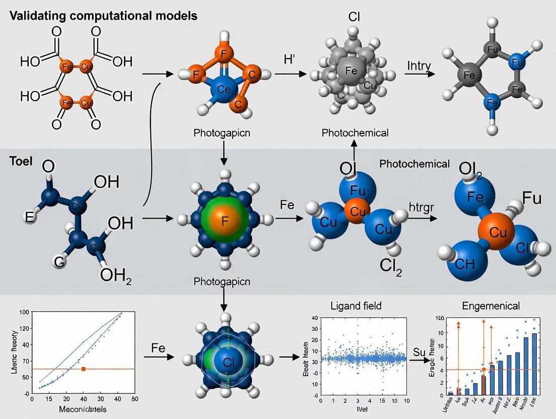 Validating Computational Models for Inorganic Photochemical Mechanisms: A Guide for Biomedical Researchers