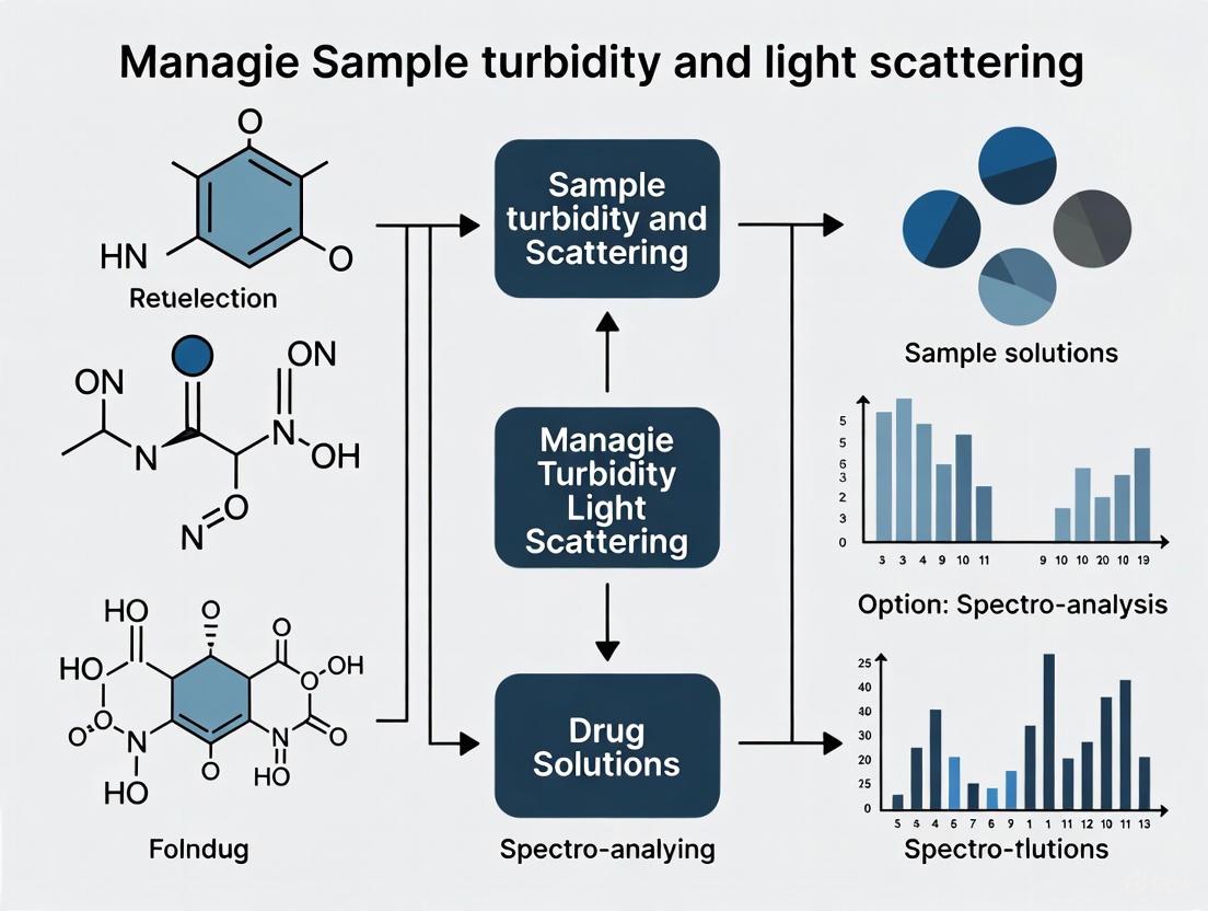 Managing Sample Turbidity and Light Scattering in Drug Solutions: From Fundamental Principles to Regulatory Compliance