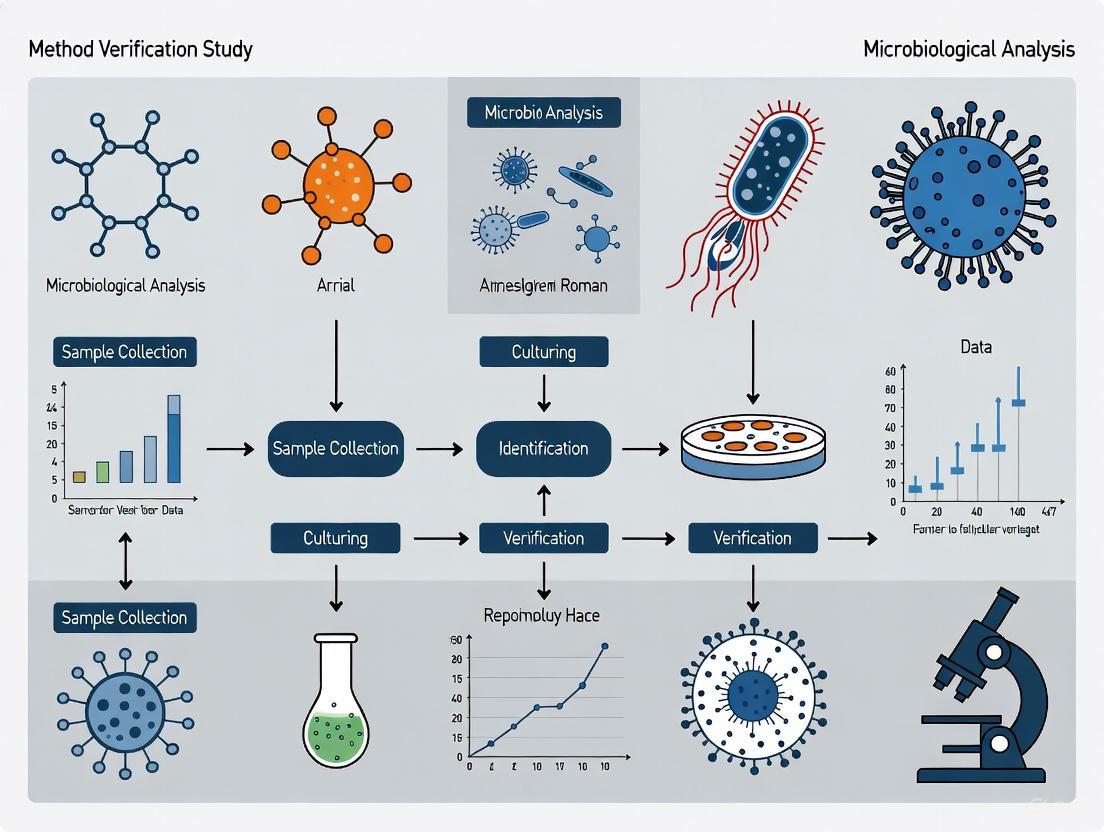 Fundamentals of Microbiological Method Verification: A Comprehensive Guide to Study Design for Reliable Lab Results