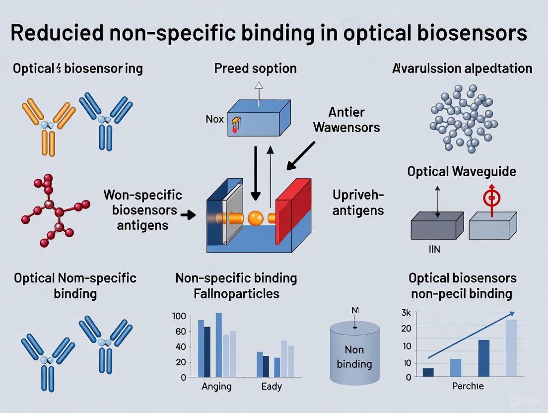 Strategies for Reducing Non-Specific Binding in Optical Biosensors: From Antifouling Coatings to AI-Enhanced Detection