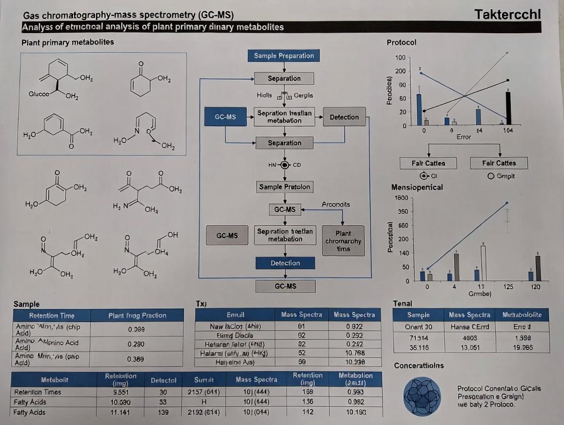 A Comprehensive GC-MS Protocol for Plant Primary Metabolite Analysis: From Sample Prep to Data Interpretation