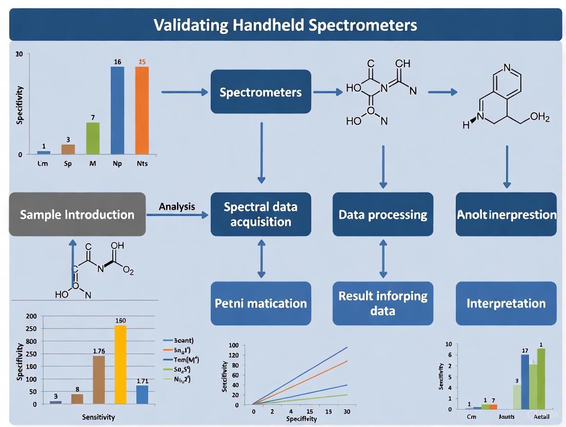 Validating Specificity and Sensitivity in Handheld Spectrometers: A Guide for Biomedical Researchers