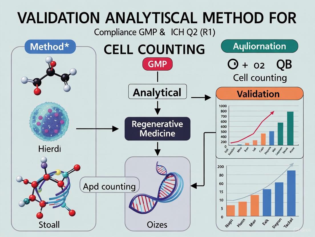 A Practical Guide to Validating Cell Counting Methods for GMP Compliance Under ICH Q2(R1)