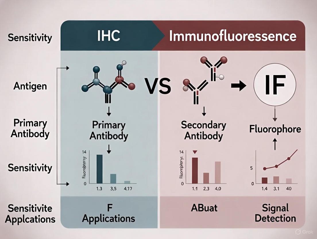 IHC vs Immunofluorescence: A Guide to Sensitivity, Applications, and Choosing the Right Method