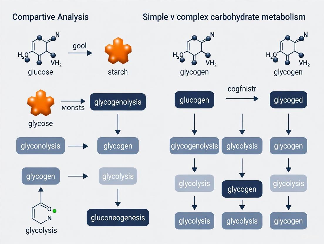 Simple vs. Complex Carbohydrates: A Comparative Analysis of Metabolism, Clinical Impact, and Therapeutic Applications