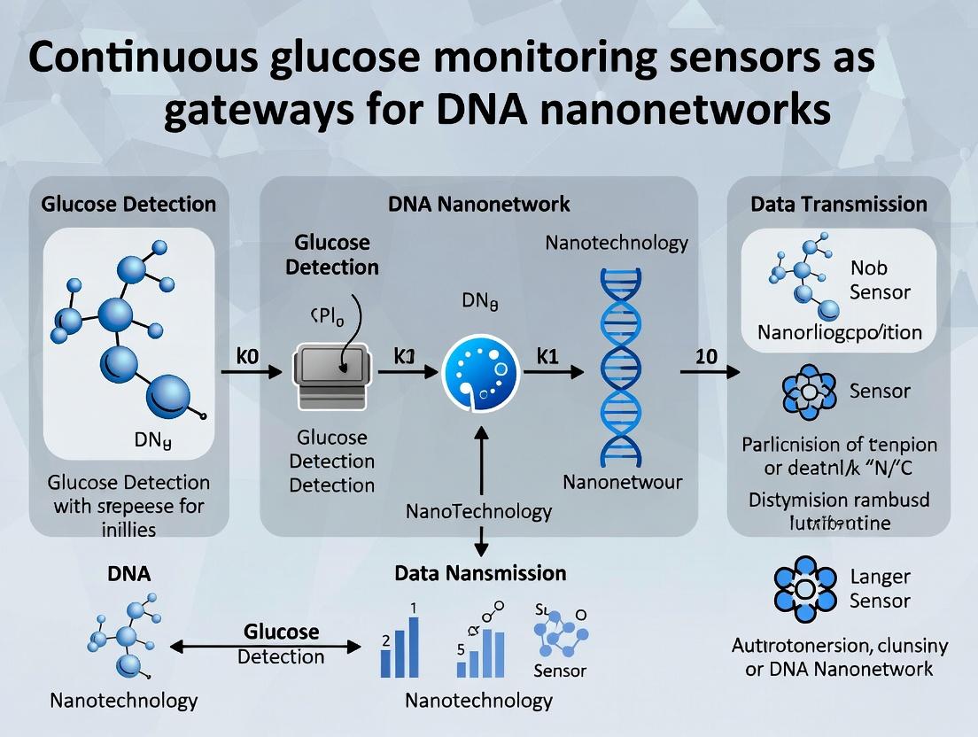 From Sugar to Signals: Engineering DNA Nanonetworks on Continuous Glucose Monitoring Platforms