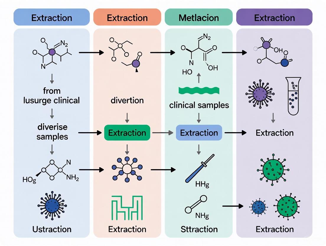 Optimizing Extraction Methods for Diverse Clinical Samples: From Foundational Principles to Advanced Applications