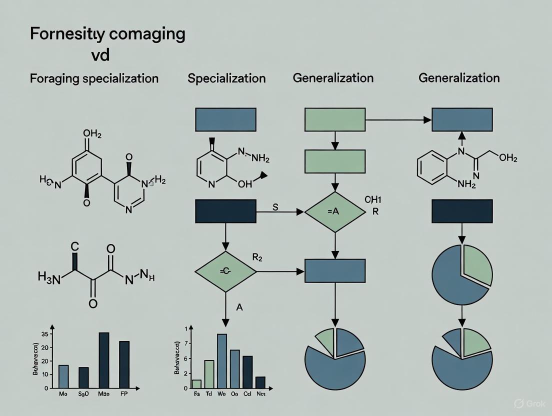Specialist vs Generalist Foraging Strategies: From Ecological Theory to Biomedical Applications