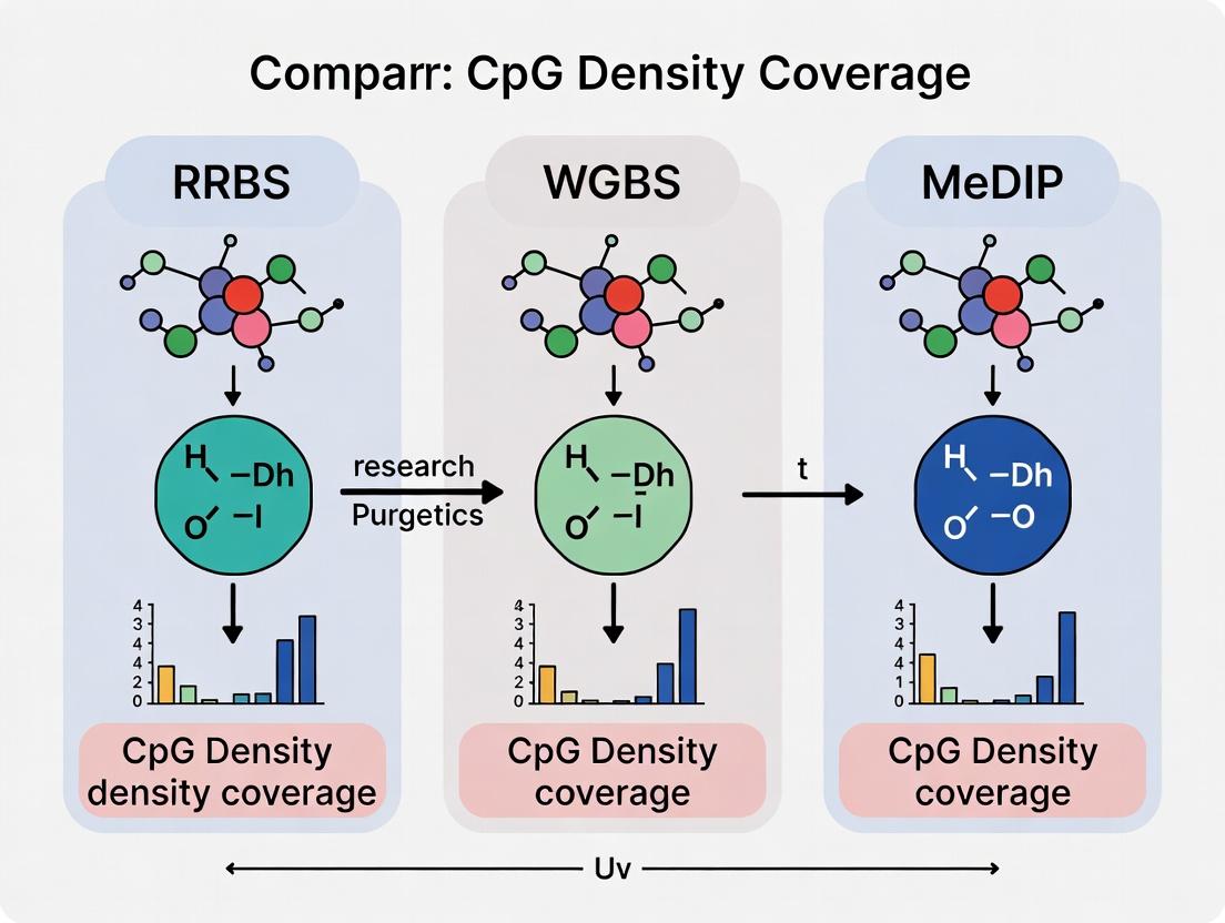 RRBS vs. WGBS vs. MeDIP: A Comprehensive Guide to CpG Density Coverage in DNA Methylation Analysis