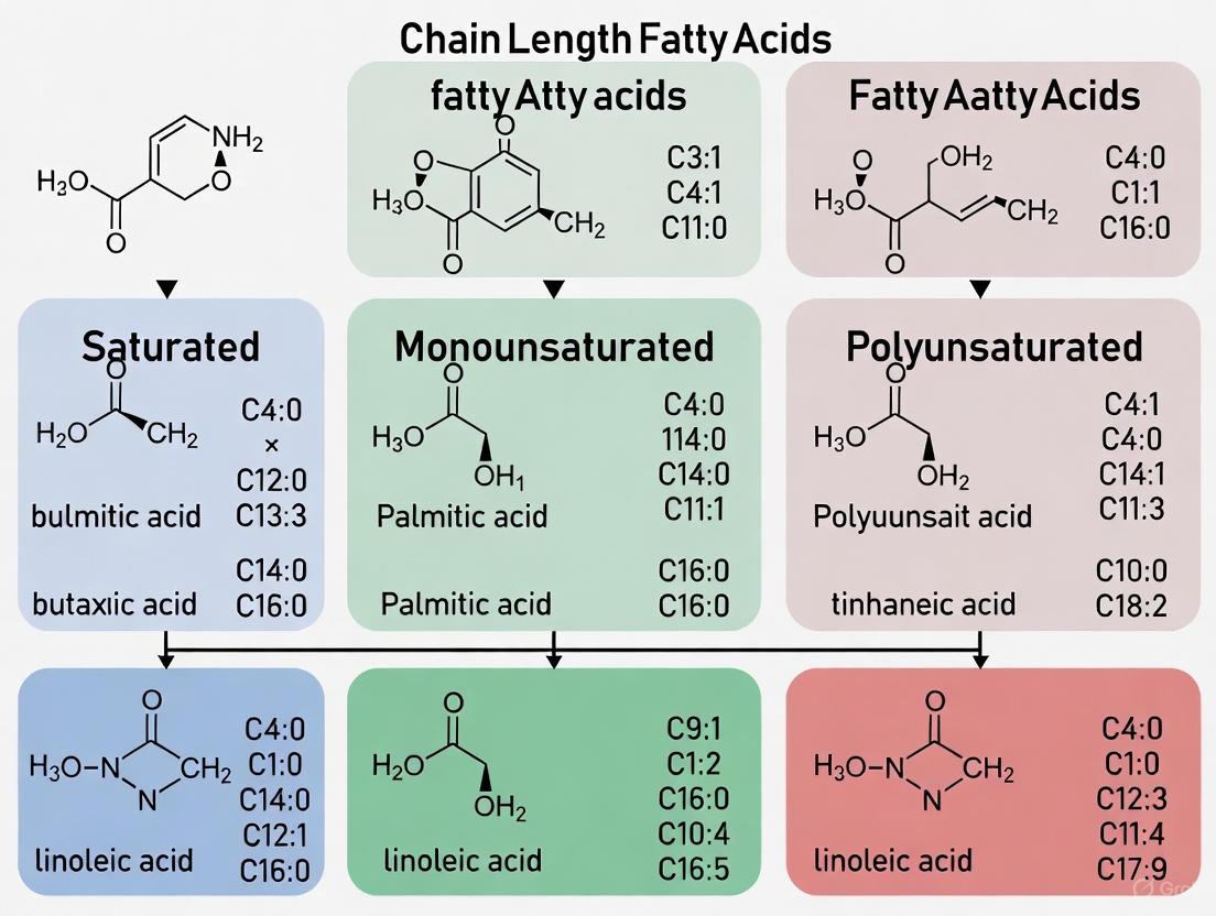 Fatty Acid Classification: From Molecular Structure to Biomedical Application