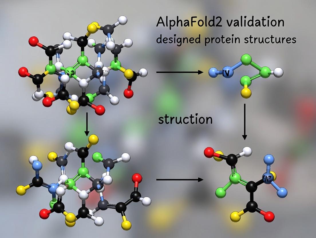 AlphaFold2 Validation for Designed Protein Structures: A Practical Guide for Researchers in Drug Discovery
