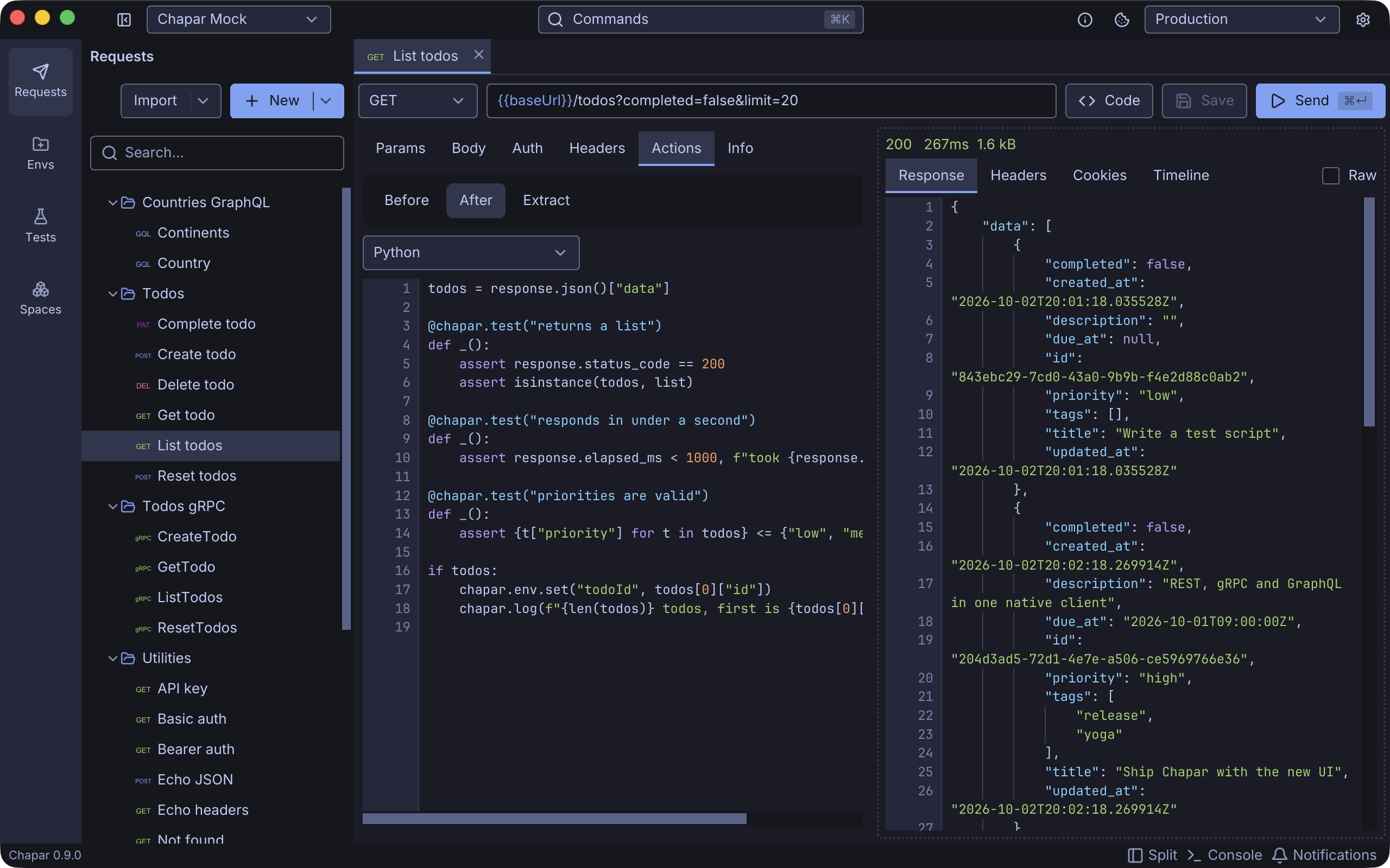 Python post-request script