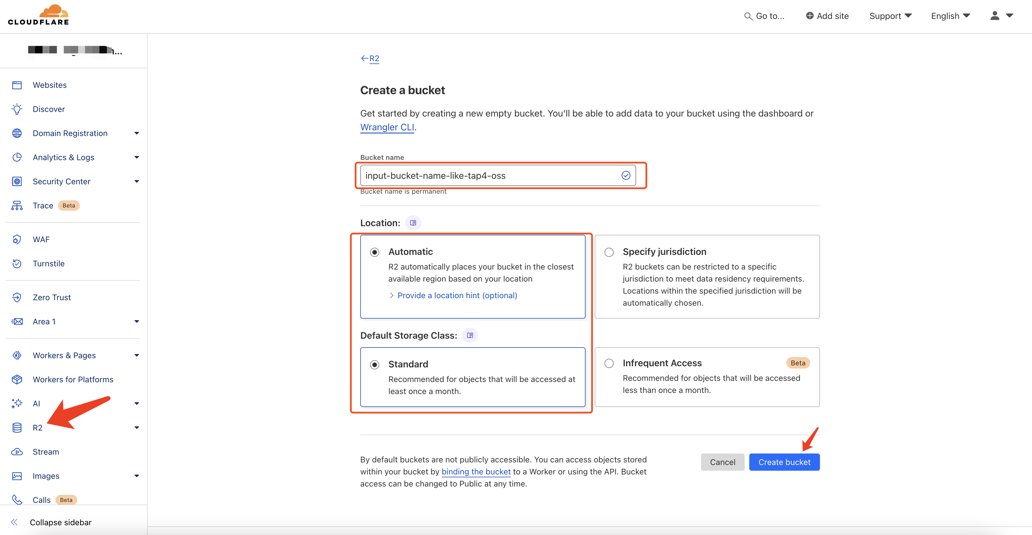 Create-cloudflare-R2