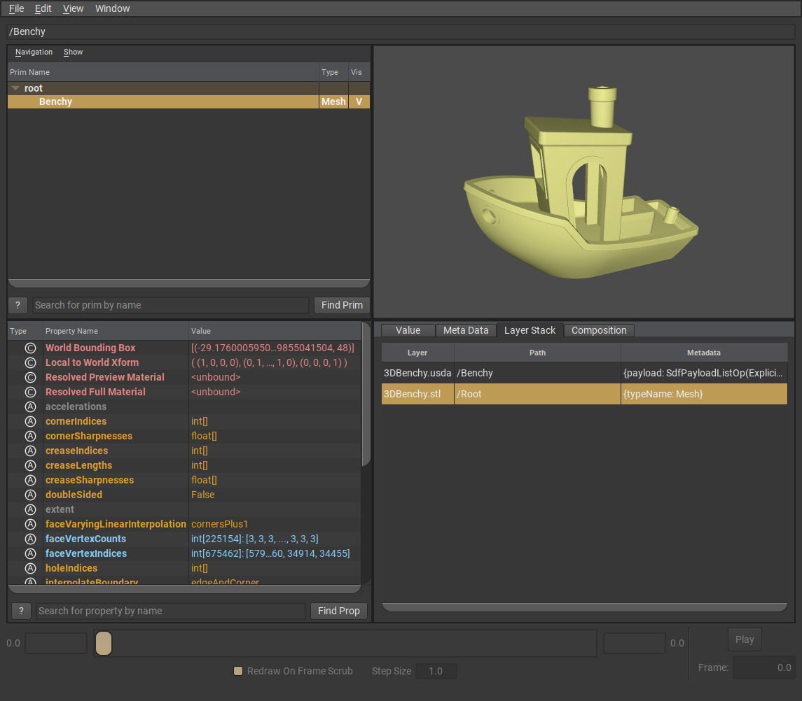 3DBenchy in usdview
