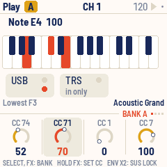 CTL-1 Play page on the FM-1 screen
