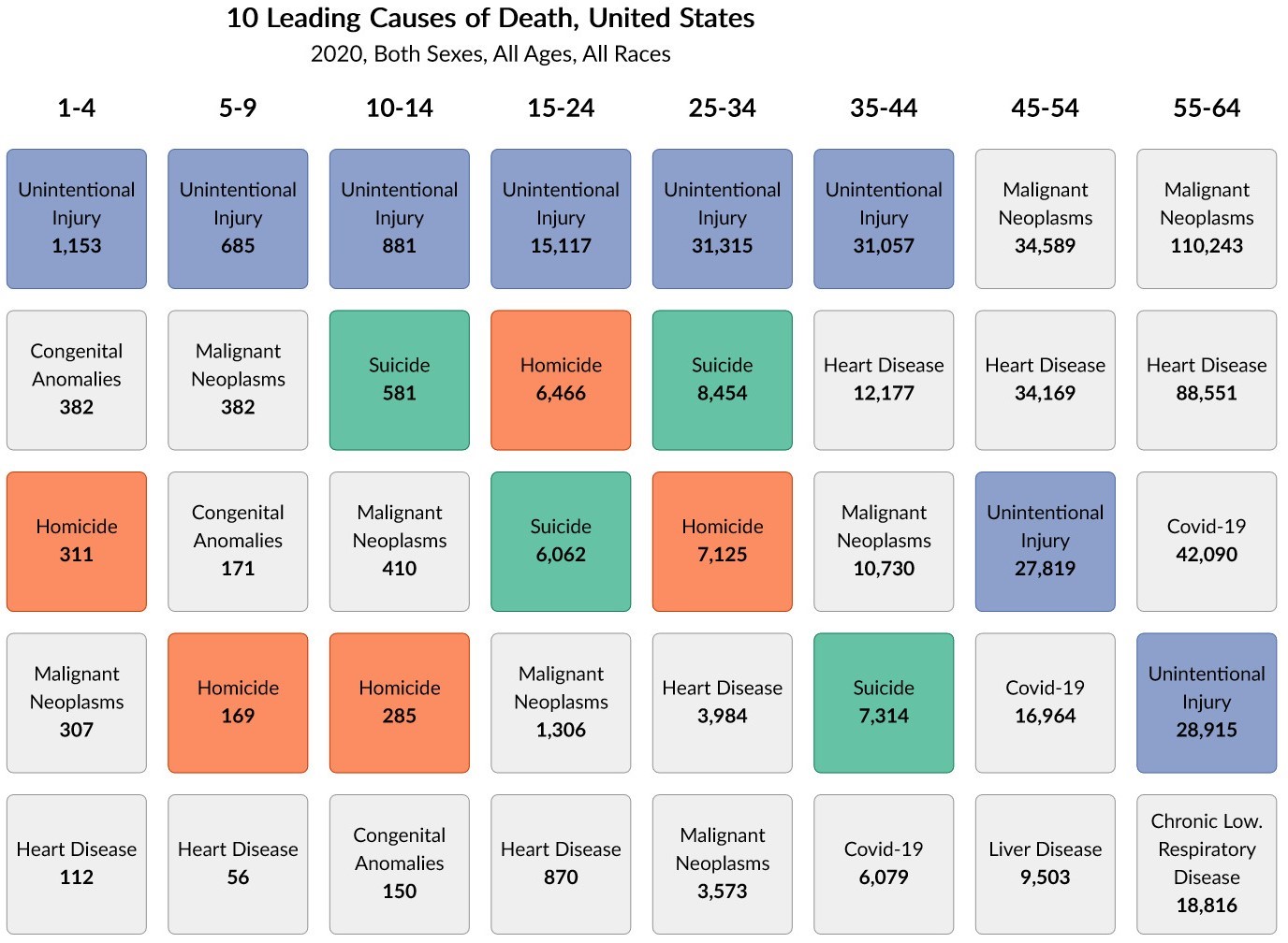 CDC Leading Cause of Death Website