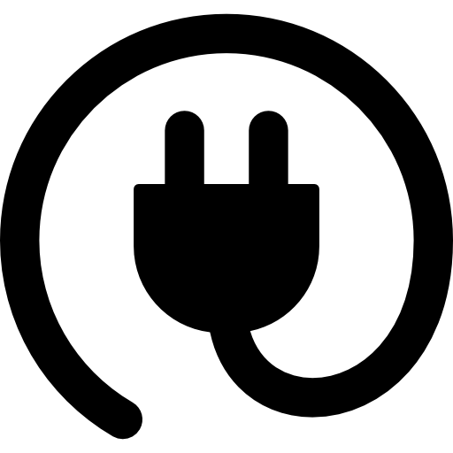 ViLA Plugin Base logo - a vector outline of a plug, with the cord wound around it like an @ symbol
