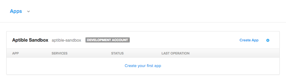 Aptible Dev Account