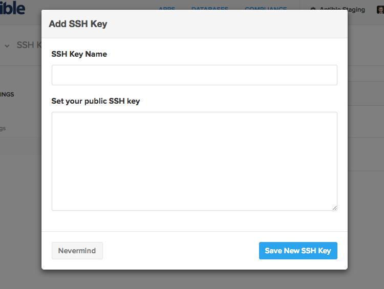 Aptible SSH Modal