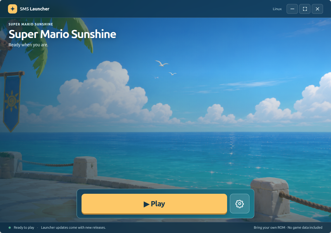 SMS Launcher ready to play